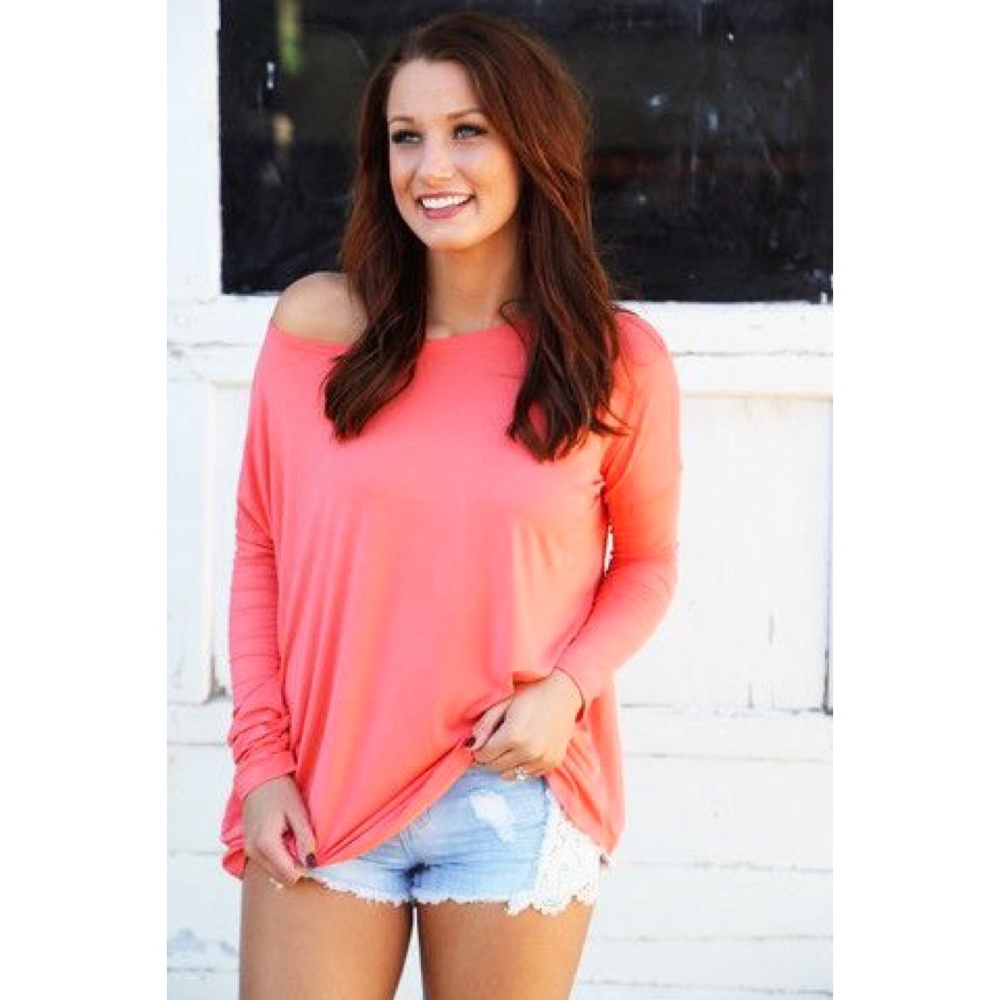 Coral Orange Piko Top
